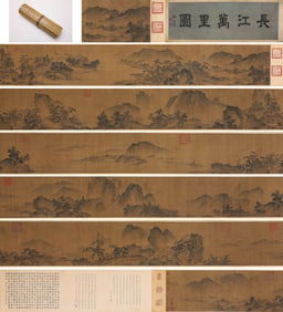 Xia Gui (act. 1195-1224), attributed to, Thousand Miles of the Yangtze River Handscroll