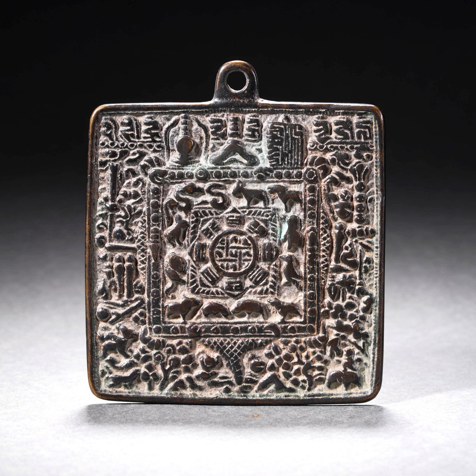 A Tibetan Nine-Palace and Eight-Trigrams Plaque