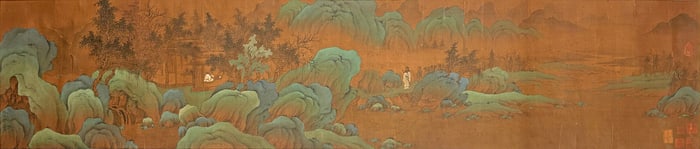 A CHINESE HAND PAINTING WITH THE MARK OF QI QIU YING
