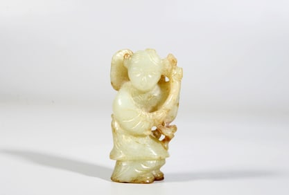 A Jade "Skin-Retained" Boy Figure