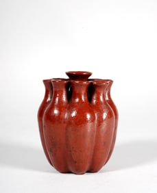 A Purple-Gold Glazed Nine-Hole Vase