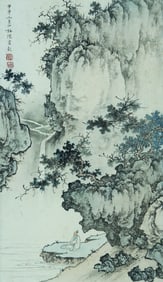 A CHINESE HAND PAINTING WITH THE MARK OF CHEN SHAOMEI