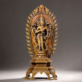 A Bronze Guanyin Statue