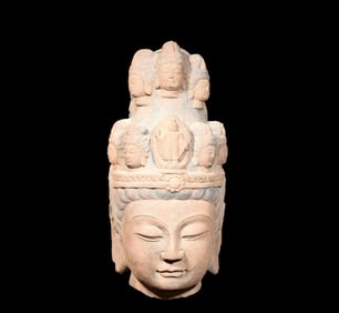 A Stone Buddha Head