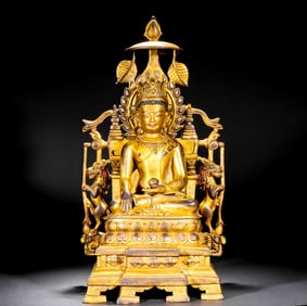 A Gilt Bronze Statue