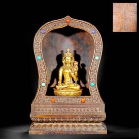 A Set of Gilt Bronze Buddha