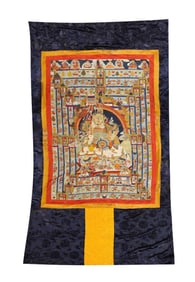 A Thangka of Wealth God