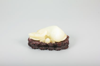 A Hetian Jade "Year After Year Abundance" Fish