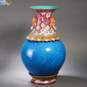 A Famille Rose Revolving Vase