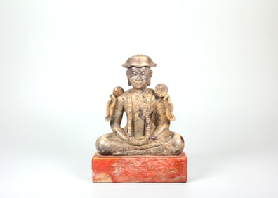 A Stone Statue of a Buddhist Monk