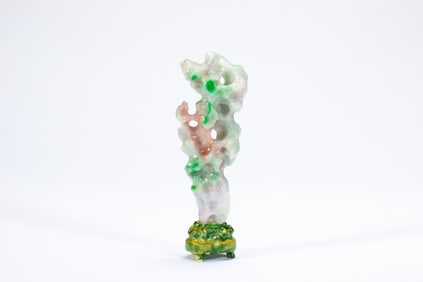 Jadeite Carved Taihu Stone Shape Ornament