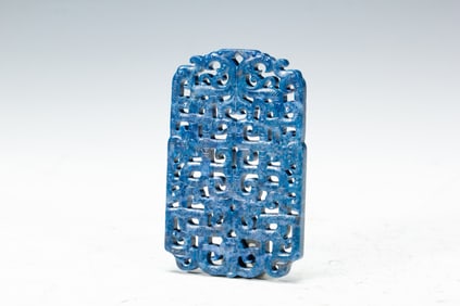Lapis Carved Chi Dragon Pattern Pendant