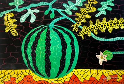 Watermelon, Oil on Canvas, Yayoi Kusama