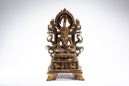 Gilt Bronze GuanYin Figure