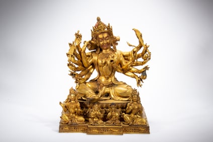 Gilt Bronze Guardian Figure