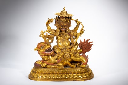 Gilt Bronze Mahakala Figure
