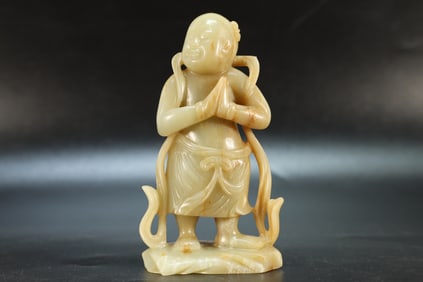 Jade Carved Character Shape Ornament