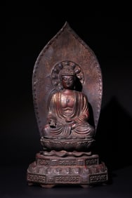 Bronze Carved Amitabha Figure