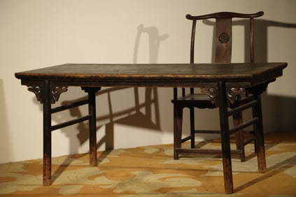 Wood Carved Dragon Pattern Table