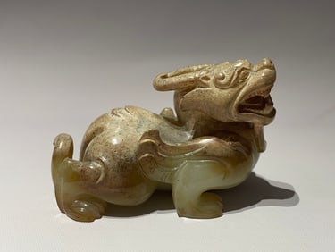 Jade Carved Beast Shape Ornament