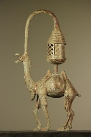 Chinese Bronze Carved Camel Shape Palace Lanterns