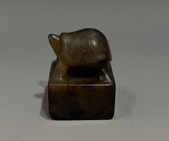 Jade Carved Turtle Shape Stone Seal