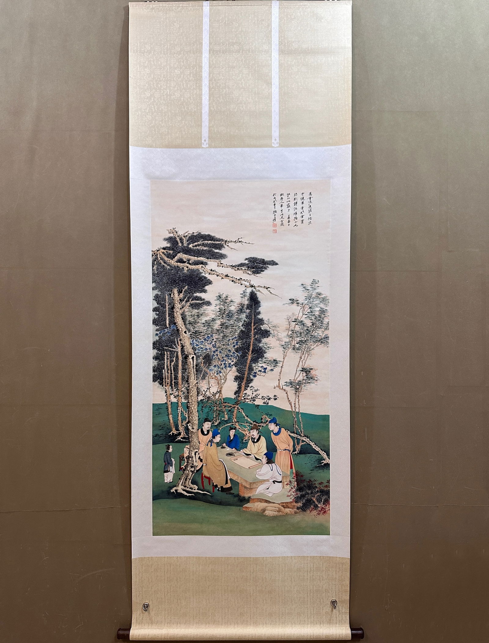 Chinese Drawing Tree and Character Story Painting,Zhang Daqian Mark (1 of 10)