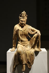 Nan Wood Carved Avalokitesvara Figure