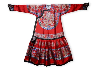 Silk Embroidery Dragon and Cloud Pattern Dragon Robe