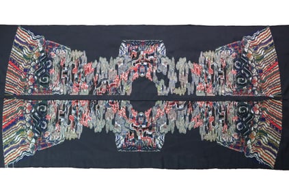 Silk Embroidery Dragon and Cloud Pattern Cloth