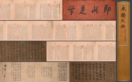 Chinese Writing Calligraphy Yongle Encyclopedia Hand Scroll