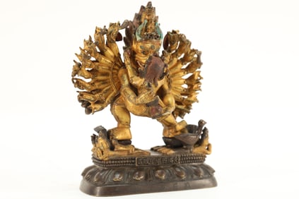Gilt Bronze Yamantaka Figure