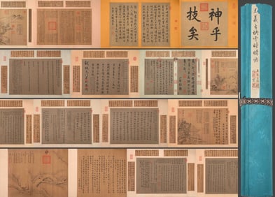 Chinese Writing Calligraphy Hand Scroll,Wang Xizhi Mark