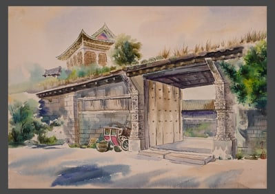 Chinese Drawing Landscape Painting,Wu Zuoren Mark