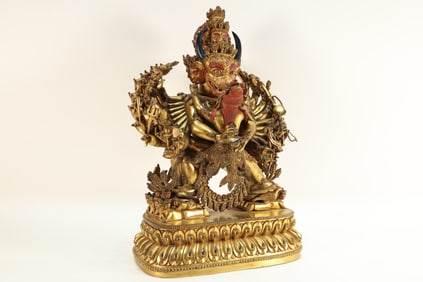 Gilt Bronze Yamantaka Figure