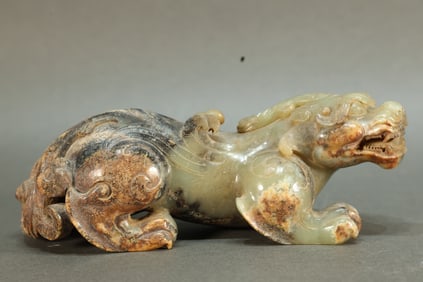 Jade Carved Beast Shape Ornament