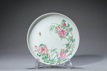 A Famille-Rose 'Peony' Dish