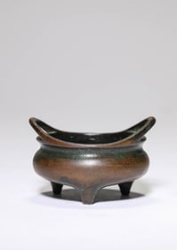 A Bronze Censer with Bridge Handles