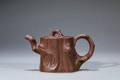 A Zisha 'Plum Blossom Stump' Teapot