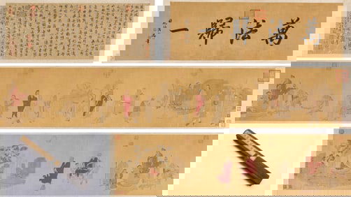 Zhao Mengfu (1254-1322), attributed to, Zen Buddhist Stories Handscroll