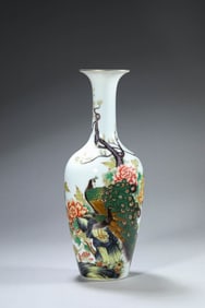 A Famille-Rose 'Floral Prosperity' Flared-Mouth Vase