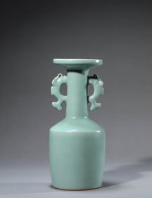 A Longquan Celadon Dish-Mouth Vase
