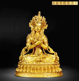 A GILT-BRONZE BUDDHA STATUE