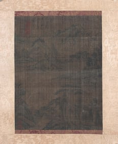 A CHINESE HAND PAINTING WITH THE MARK OF DONG QICHANG