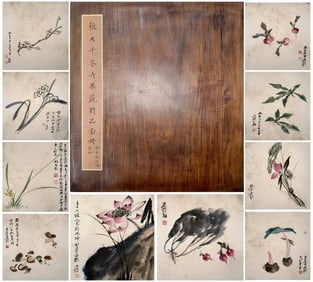 A CHINESE HAND ALBUM WITH THE MARK OF ZHANG DAQIAN