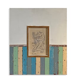 A PENCIL PAINTING ON PAPER WITH THE MARK OF PABLO PICASSO