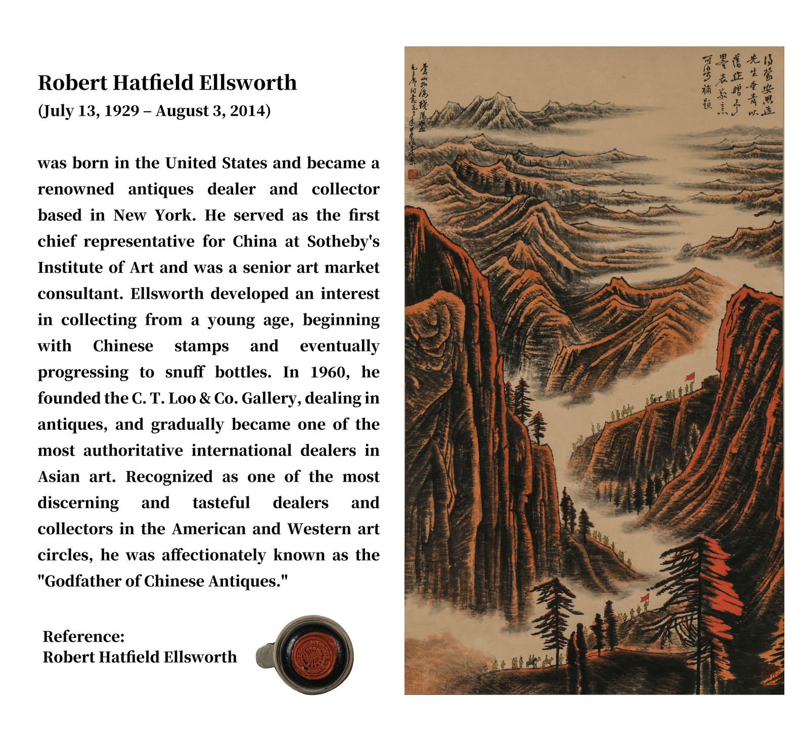 A CHINESE HAND PAINTING WITH THE MARK OF LI KERAN: A CHINESE HAND PAINTING WITH THE MARK OF LI KERAN 94*55CM