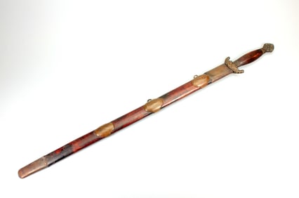 A MINNAN-STYLE BRONZE LITERATI SWORD WITH DRAGON HEAD