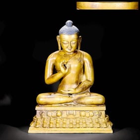 AN ALLOY BRONZE BUDDHA STATUE