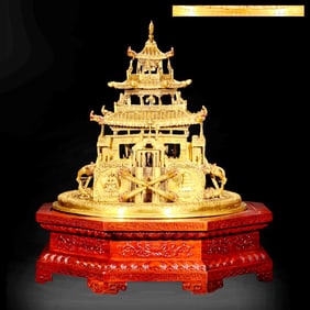 A GILT-BRONZE MANDALA
